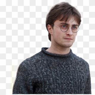 Daniel Radcliffe In Grey Sweater Looking Away - Harry Potter And The Deathly Hallows Part 1 Harry Clipart