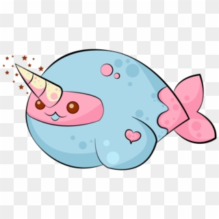 Narwhal Clipart Pink Kawaii - Cute Narwhal Png Transparent Png