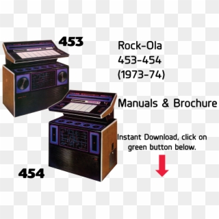 Rock Ola 453, Rock Ola 454 Manuals & Brochure Jukebox - Rowe Ami R84 Jukebox Clipart