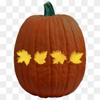 Autumn Leaves Pumpkin Carving Pattern - Jack-o'-lantern Clipart