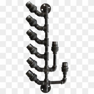 Industrial Plumbing Pipe Wine Rack Bottle Holder Made - Pipe Clipart