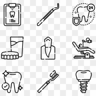 Dentist And Dental Care - Lab Icons Clipart