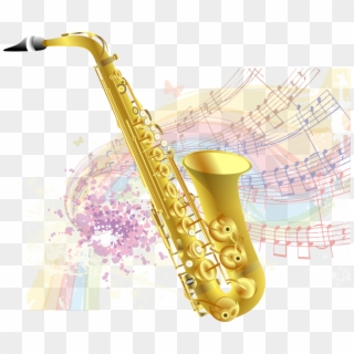 Alto Saxophone Musical Instruments Drawing - Transparent Background Saxophone Clipart - Png Download