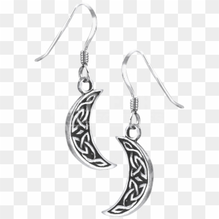 Sterling Silver Celtic Half Moon Earrings - Earrings Clipart