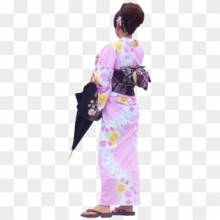 Japanese Woman Png - Traditional Japanese Clothing Back Clipart
