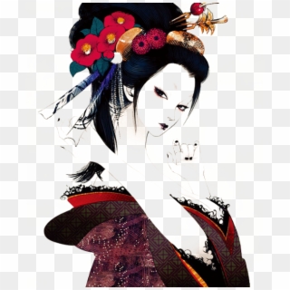 #japanese #geisha #japan #woman #sushi #girl #ftestickers - Japanese Geisha Girl Drawing Clipart