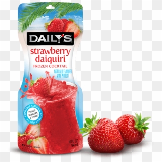 Daily's Frozen Strawberry Daiquiri Pouch - Dalys Drinks Clipart
