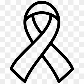 Aids Cancer Hiv - Down Syndrome Ribbon Black And White Clipart