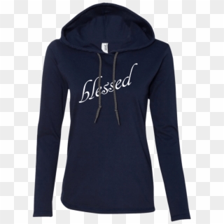 "blessed" Anvil Ladies' Long Sleeve Plus Size T Shirt - Columbia University Sweatshirt Womens Clipart