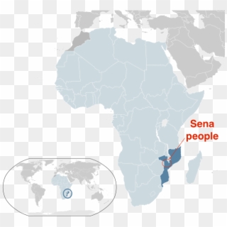 Sena People Geographical Distribution In Mozambique - World Map Clipart