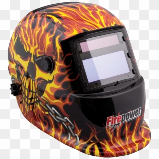 Firepower Skull & Fire Auto-darkening Welding Helmet - Welding Helmet Clipart