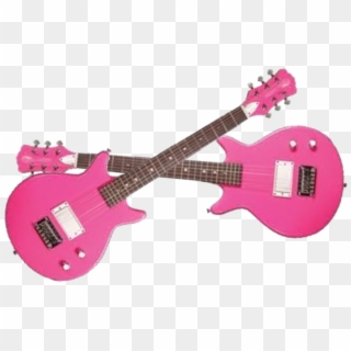 The Entertainment This Is A Pair Of Pink Electric Guitars - Luna Pink Electric Guitar Clipart