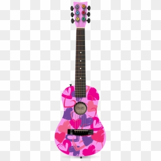 Pink Hearts 30" Acoustic Guitar - First Act Discovery Guitar Pink Hearts Clipart