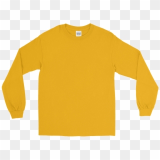 Longsleeveblank Mockup Flat-front Gold - Japan Long Sleeve Shirt Yellow Clipart