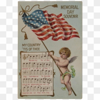 1908 Taggart My Country Tis Of Thee Memorial Day Souvenir - Postcard Clipart