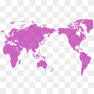 Download Purple World Map - World Map Australia Centre Clipart