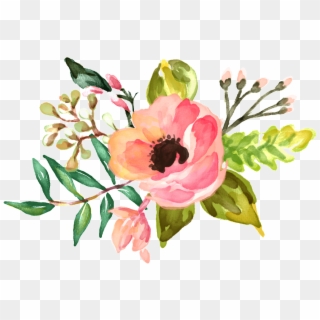 Delicate Watercolor Bouquet Png - Watercolor Computer Backgrounds Flower Clipart