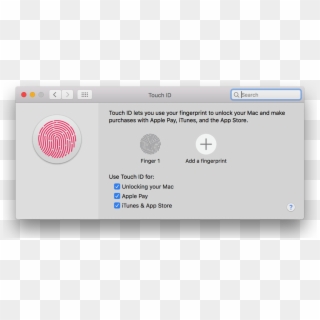 Touch Id Fingerprints, Apple Pay Cards & View Transaction - Apple Macbook Pro Clipart