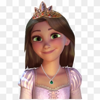 Rapunzel Short Brown Hair With Crown - Rapunzel Tangled Clipart