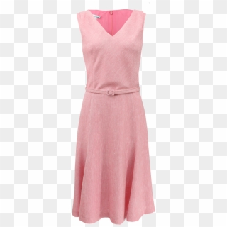 Sleeveless Silk Linen V-neck Dress - Plus Size Peach Dress Clipart