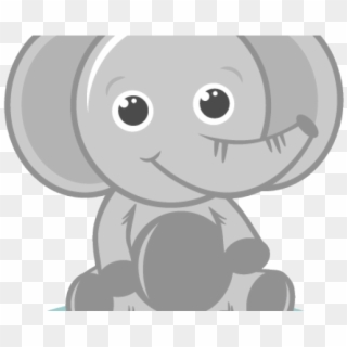 Cute Baby Elephant Clipart - Png Download