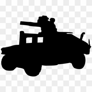 Vector - Humvee Black And White Clipart