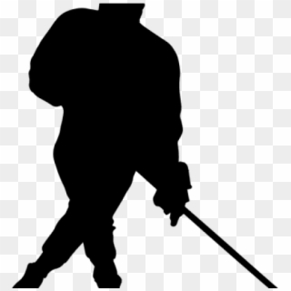 Hockey Player Silhouette - Silhouette Clipart