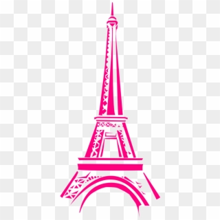 Eiffel - Pink Eiffel Tower Drawing Clipart