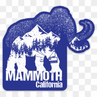 Snowy Mammoth Outdoor Decal - Illustration Clipart