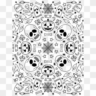Download The Halloween Symmetry Design As A Transparent - Procreate Coloring Pages Clipart