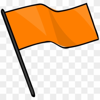 Orange Flag Wind Symbol - Clip Art Orange Flag - Png Download
