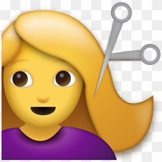 Hair Cut Emoji Png - Woman Getting Haircut Emoji Clipart
