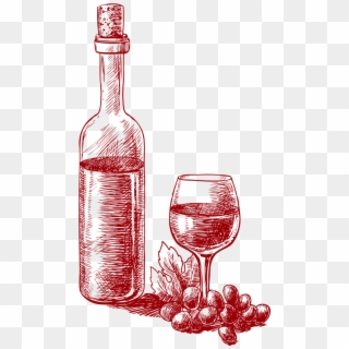 Wine Royalty Free - Dibujo Copa Botella Vino Png Clipart