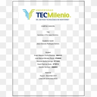 Docx - Tecmilenio University Clipart