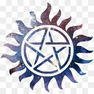 Galaxy Anti-possession Symbol - Supernatural Devils Trap Tattoo Clipart