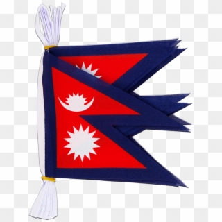 Mini Flag Bunting 6x9\ - Flag Of Nepal Clipart
