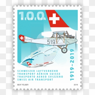 1919 2019 Swiss Air Transport - Netherlands Stamp Clipart