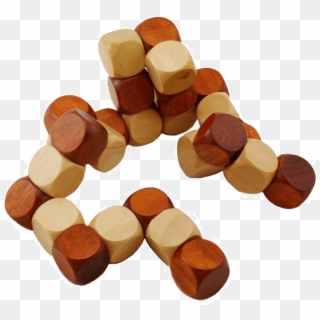 Stretchy Cube Puzzle On An Elastic Rope - Wood Puzzle Cube Snake Clipart