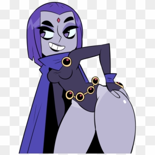 Fictional Character Purple Cartoon Vertebrate Violet - Raven Teen Titans Thicc Clipart