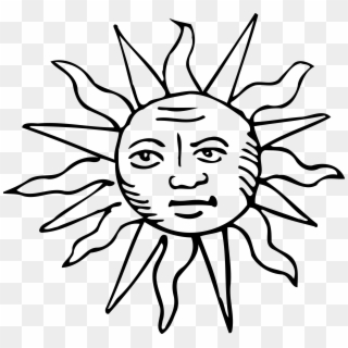 This Free Icons Png Design Of Blazing Sun 7 - Pixabay Sun Black And White Cartoon Clipart