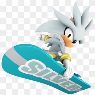 Mario & Sonic At The Olympic Winter Games - Silver The Hedgehog Olympics Clipart