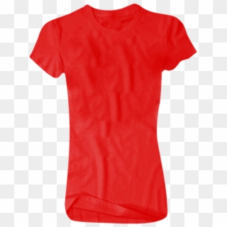 Women Tshirt Female Fashion Top - Red T Shirt Female Png Clipart