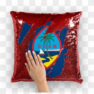 Guam Flag Pillow ﻿sequin Cushion Cover - Nic Cage Sequin Pillow Clipart