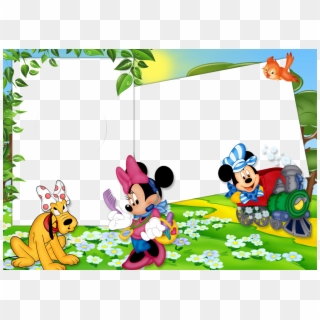Frames Png Mickey E Minnie Central Photoshop - Cartoon Clipart