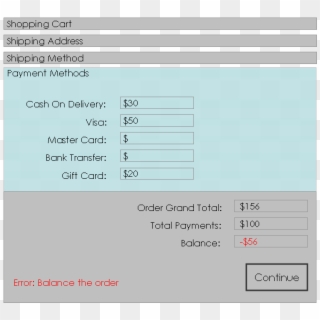 An Example Of Split Payment Implementation During Checkout - Payment Transaction Example Clipart