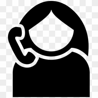 Girl On Phone Comments - Talking On Phone Icon Clipart
