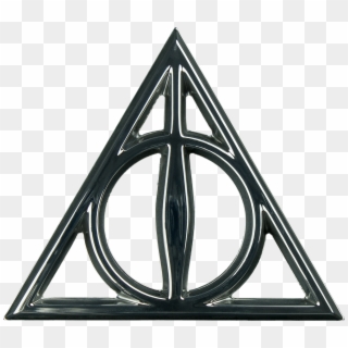 Deathly Hallows Chrome Premium Emblem - Harry Potter Deathly Hallows Symbols Clipart