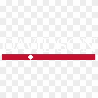 Davidson College Logo With White Type With Red Bar - Transparent Images Red Line Clipart