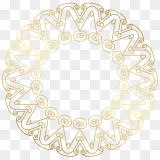 Free Png Download Round Golden Border Frame Deco Png - Circle Clipart