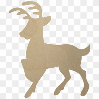 Wooden Reindeer Cutout Shape - Wooden Reindeer Cut Out Clipart